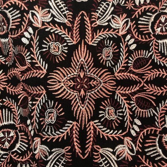 Alya Womens Skirt Medium High Waist Embroidered Dark Boho Dark Fairy Art Stretch - Picture 3 of 10